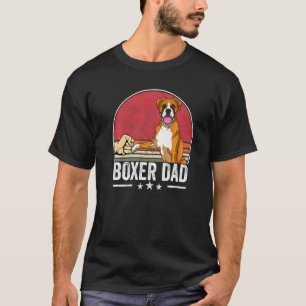 Boxer Vater Dog Boxer Dog Bekleidung Retro Sunset T-Shirt