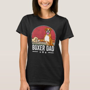 Boxer Vater Dog Boxer Dog Bekleidung Retro Sunset T-Shirt