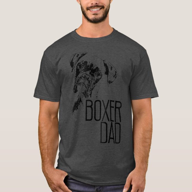 BOXER VATER HUNDE-GESICHT FÜR HUNDE LIEBER BOXER V T-Shirt (Vorderseite)