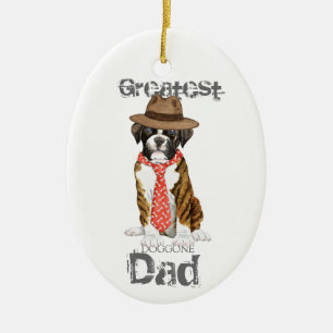 Boxer Vater Keramik Ornament