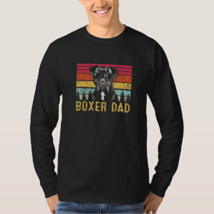 Boxer Vater Retro Vintag Boxer Dog Vatertag T-Shirt
