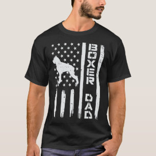 Boxer Vater US-Flagge Vintag Patriotic Dog Lover O T-Shirt