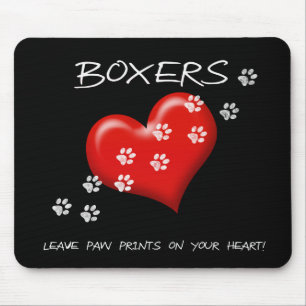 Boxer verlassen Tatzen-Drucke Mousepad