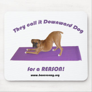 Boxer verrücktes Mousepad - Yoga