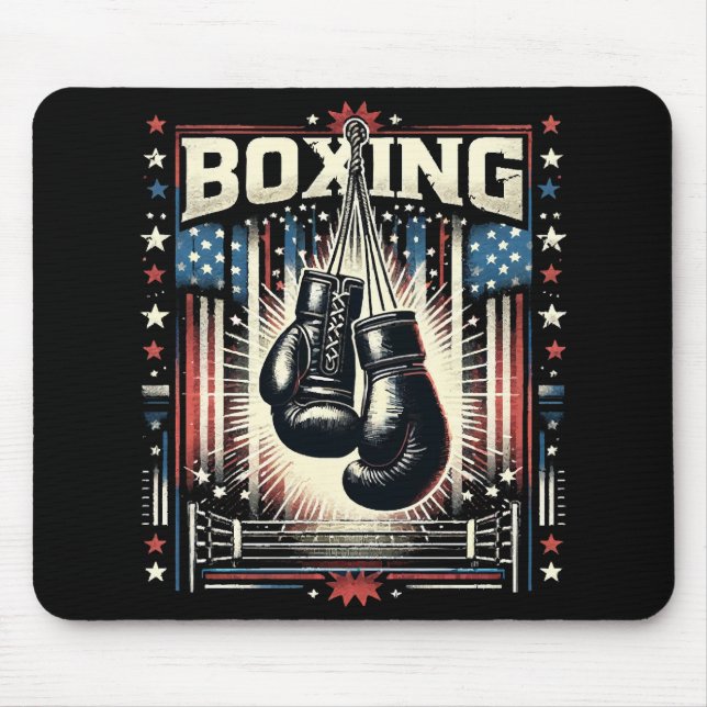 Boxer Vintag Bo - Boxer-Boxen Mousepad (Vorne)