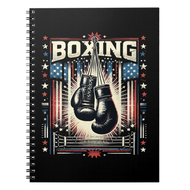 Boxer Vintag Bo - Boxer-Boxen Notizblock (Vorderseite)