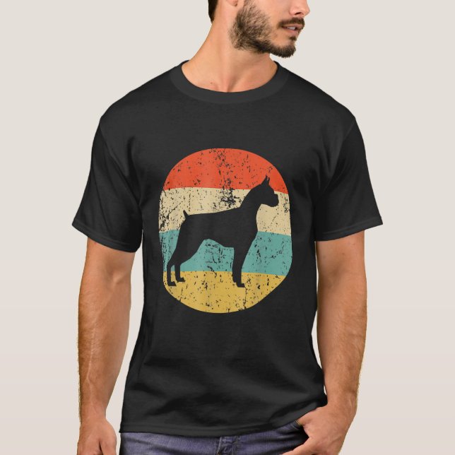 Boxer Vintag Retro Boxer Dog T-Shirt (Vorderseite)