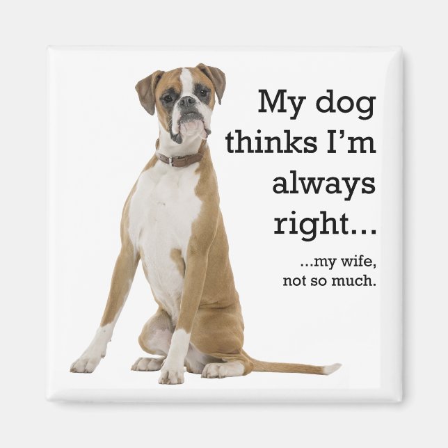 Boxer vs. Ehefrau Magnet (Vorne)