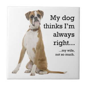 Boxer vs. Ehefrau Tile Untersetzer