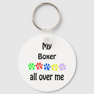 Boxer Walks Design Schlüsselanhänger