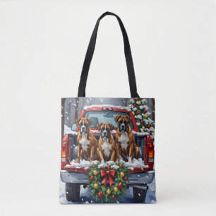 Boxer Weihnachten Rotes Lastwagen Urlaub