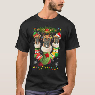 Boxer-Weihnachts-Socken-Baum-Licht-Weihnachten-San T-Shirt