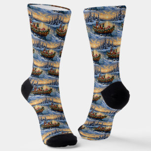 Boxer Weihnachtsboot-Feiertag Socken