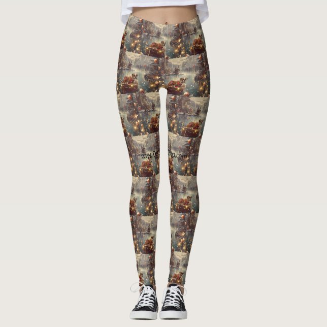 Boxer Weihnachtsfeiertage Leggings (Vorderseite)
