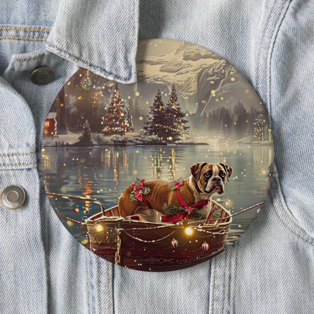 Boxer Weihnachtsfest Reise Button (Beispiel)