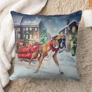 Boxer Weihnachtsfest Saison Kissen