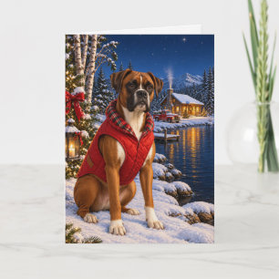 Boxer Weihnachtskarte Feiertagskarte