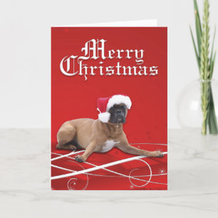 Boxer Weihnachtskarte Feiertagskarte