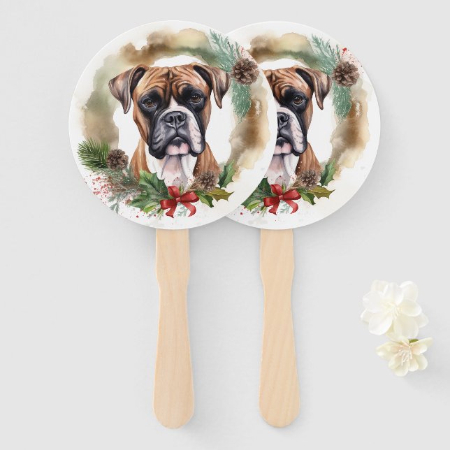 Boxer Weihnachtsmann Fächer (Vorne und Hinten)