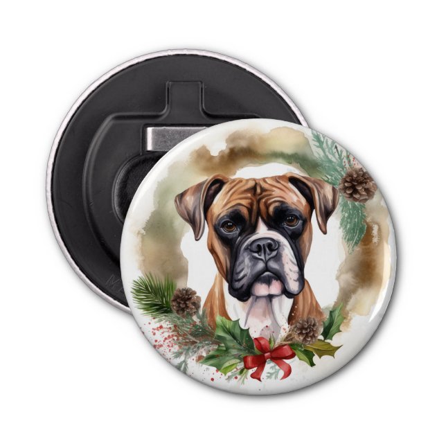 Boxer Weihnachtsmann Flaschenöffner (Vorderseite)