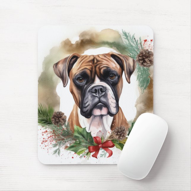 Boxer Weihnachtsmann Mousepad (Mit Mouse)