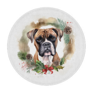 Boxer Weihnachtsmann Schneidebrett