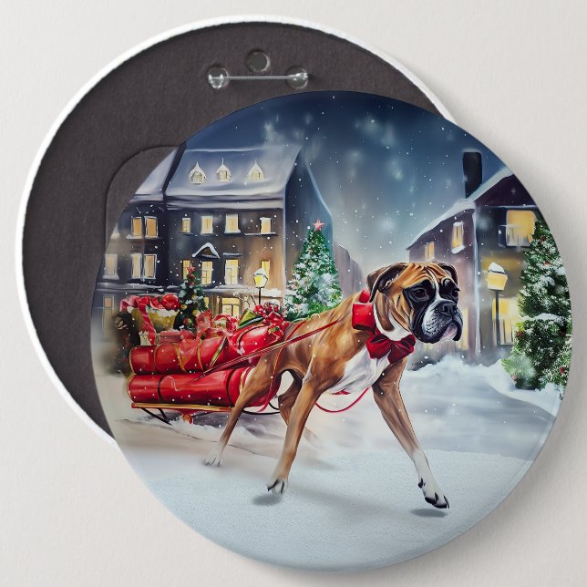 Boxer Weihnachtssaison Button (Vorne & Hinten)