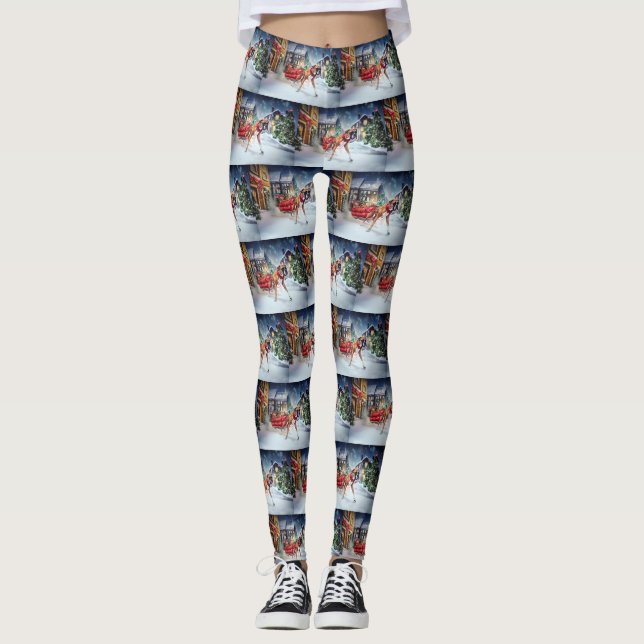 Boxer Weihnachtssaison Leggings (Vorderseite)