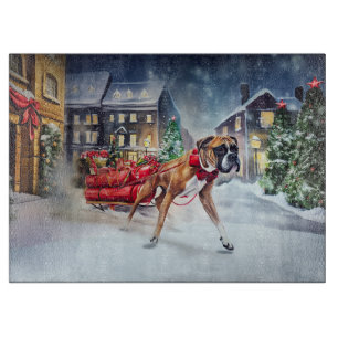 Boxer Weihnachtssaison Schneidebrett