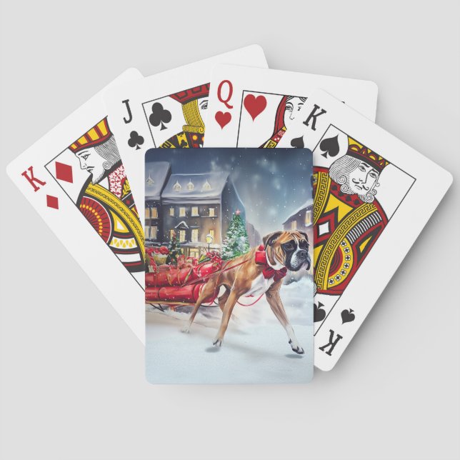 Boxer Weihnachtssaison Spielkarten (Rückseite)