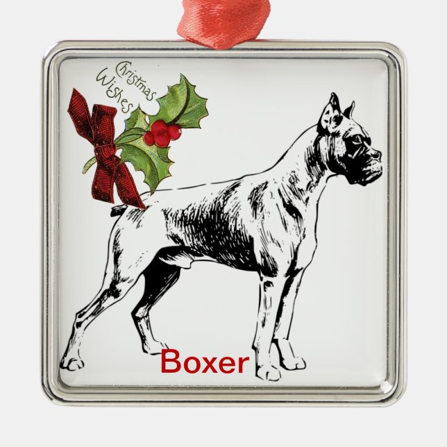 Boxer Weihnachtsschmuck (Vorne)