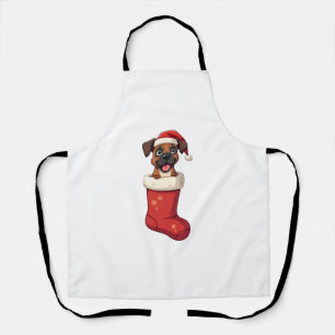 Boxer-Weihnachtsstrumpf Schürze