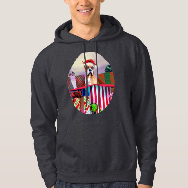 Boxer Weihnachtsüberraschung Hoodie (Vorderseite)