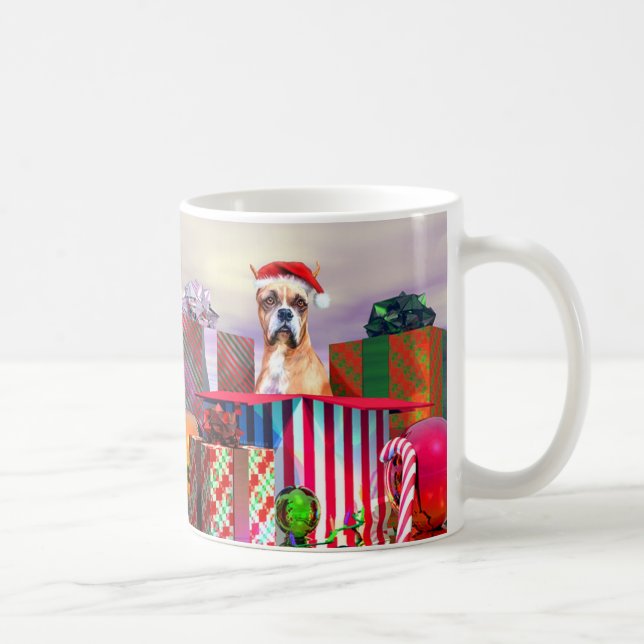 Boxer Weihnachtsüberraschung Kaffeetasse (Rechts)