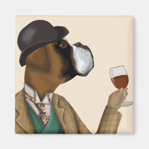 Boxer Weinsnob Magnet