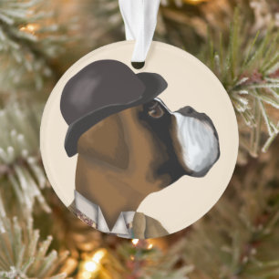 Boxer Weinsnob Ornament
