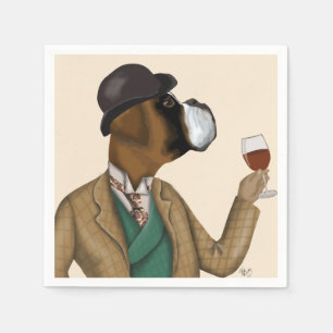 Boxer Weinsnob Serviette