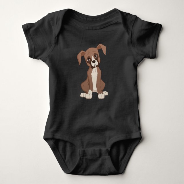 Boxer Welpe Baby Strampler (Vorderseite)