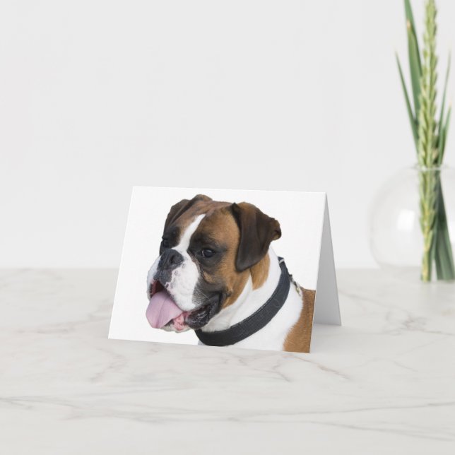 Boxer Welpe Doppy Blank Notecard Karte (Vorderseite)