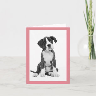 Boxer-Welpen-Hunde leere Notizkarte Karte