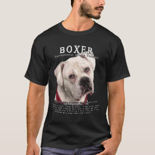 Boxer White Owner Human Trainer T-Shirt