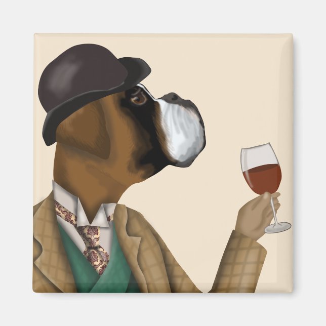 Boxer Wine Snob Magnet (Vorne)