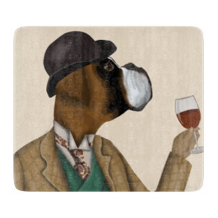 Boxer Wine Snob Schneidebrett