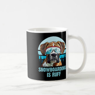 Boxer Winter Snowboarden ist Ruff Hund Lover Men W Kaffeetasse