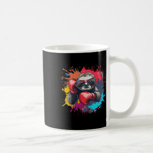 Boxerfaultier mit Boxhandschuhen Kickboxen Lustige Kaffeetasse