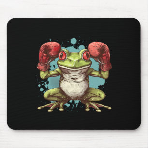 Boxerfrosch mit Boxhandschuhen Kickboxen Lustige B Mousepad