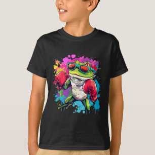 Boxerfrosch mit Boxhandschuhen Kickboxen Lustiger T-Shirt
