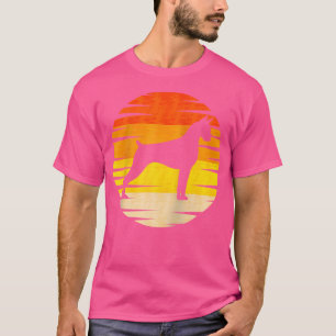 Boxerhund 70er Jahre Silhouette Rasse Baseball T-Shirt