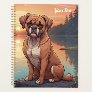 Boxerhund am See Planer