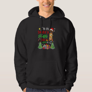 Boxerhund auf Santas unartiger Liste Weihnachten Hoodie